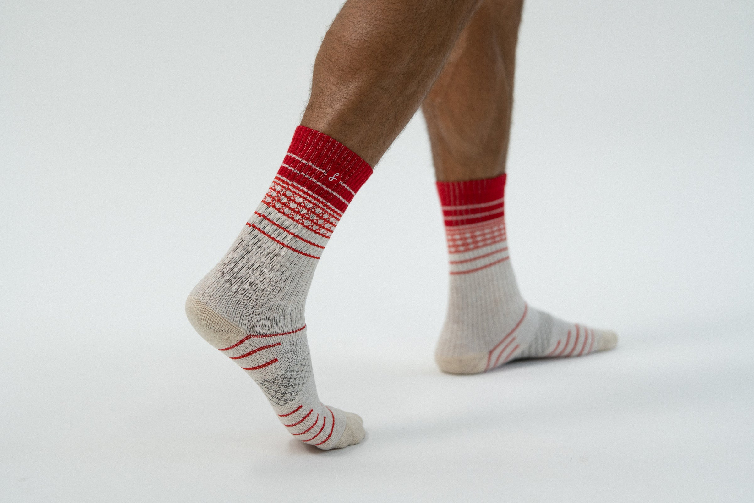 First Class Red Merino Wool Sport Socks