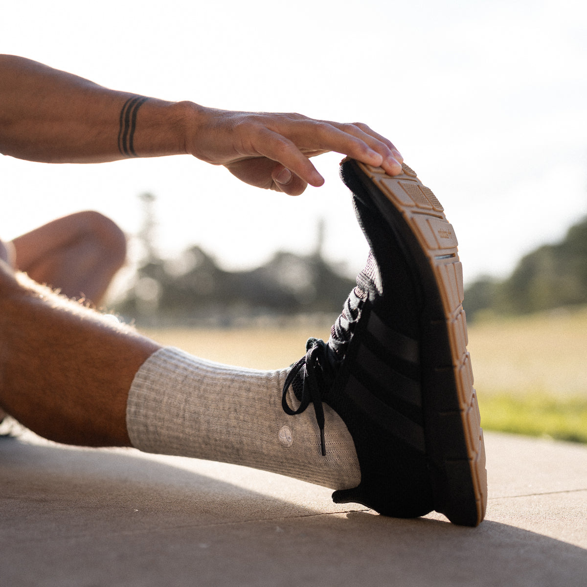 Marle Grey Merino Wool Sports Socks