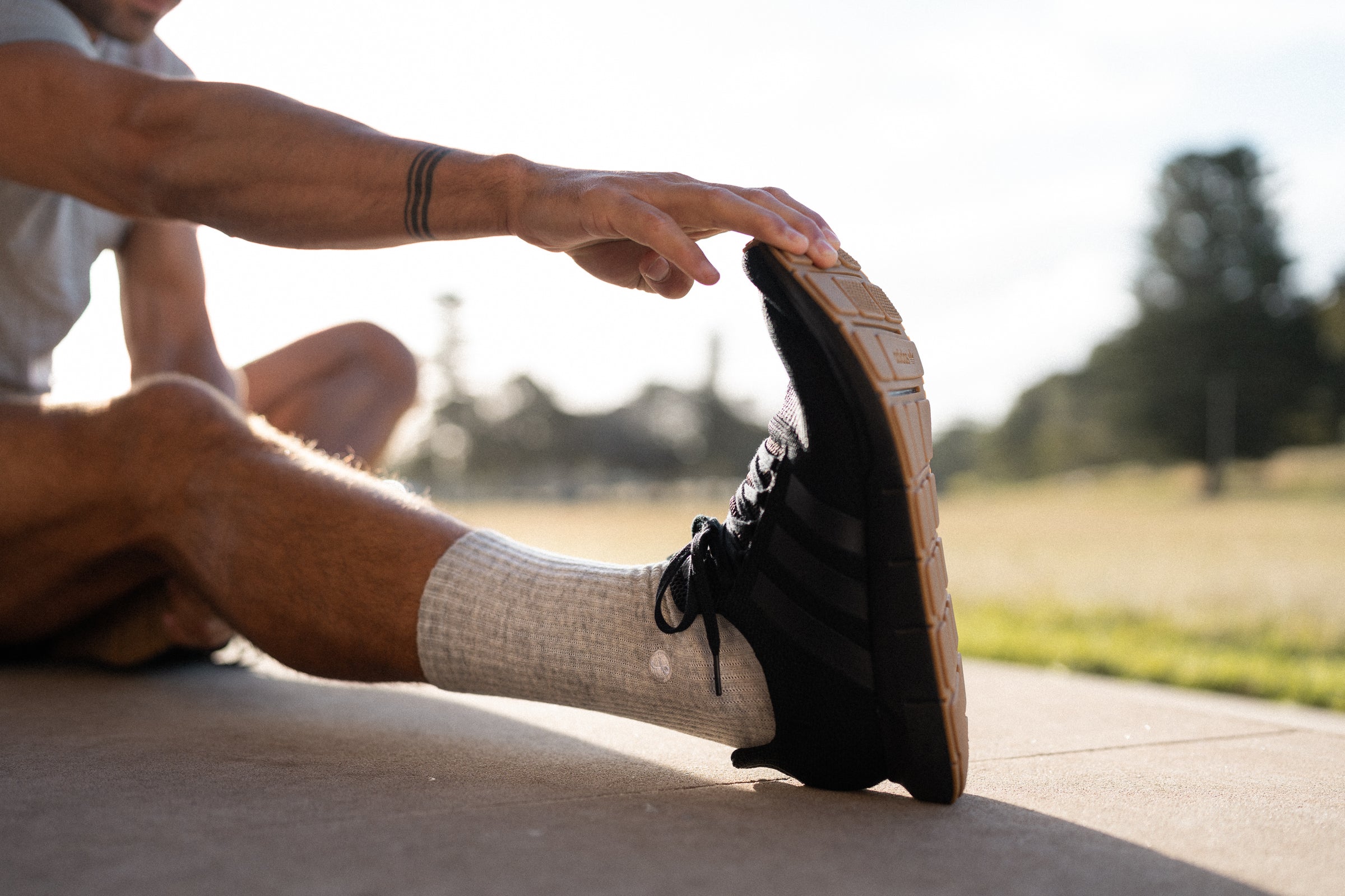 Marle-Grey Merino Wool Sports Swanky Socks