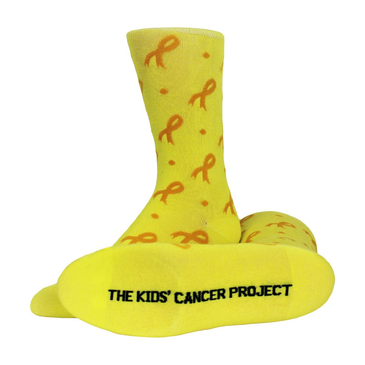 The Kids Cancer Project Yellow Ribbon Bamboo Socks