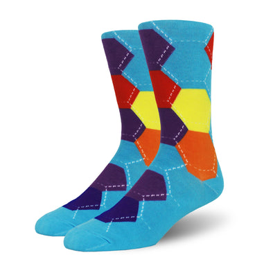 The Kids Cancer Project Blue Multi Coloured Bamboo Socks