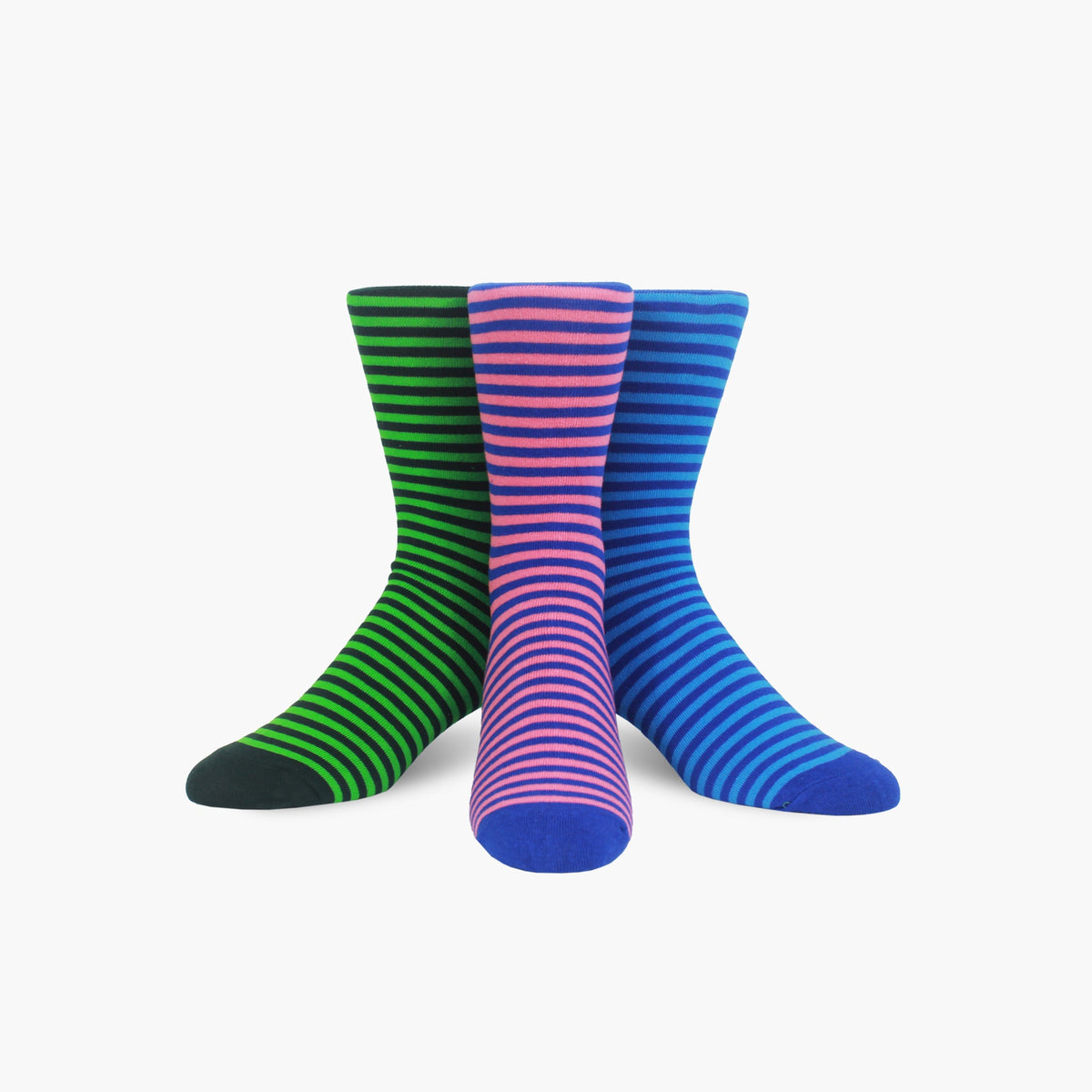 Single Stripe Bamboo Crew Length Swanky Socks 3 Pack