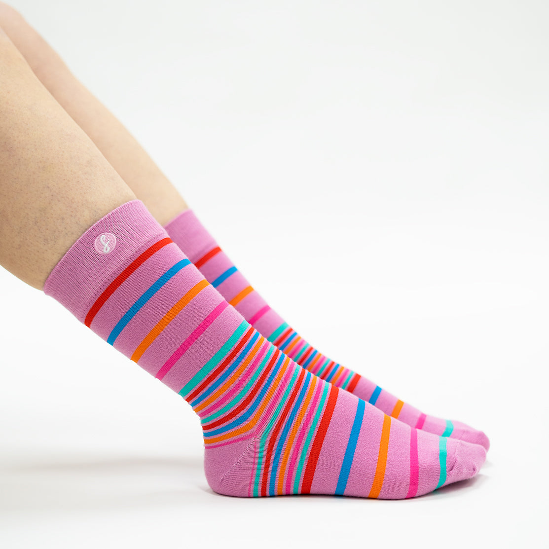 Colourful Stripe Cosmopolitan Merino Wool Socks