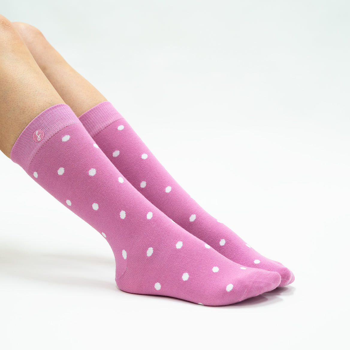 White Polka Dot Cosmopolitan Merino Wool Swanky Socks